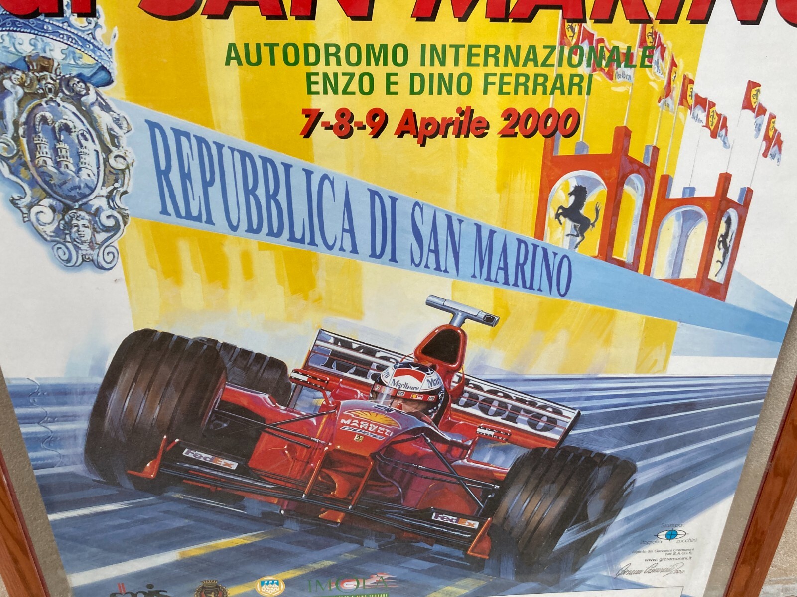 Automobilismo, Auto Da Corsa, Gran Premio Ferrari San Marino, Grande Manifesto
