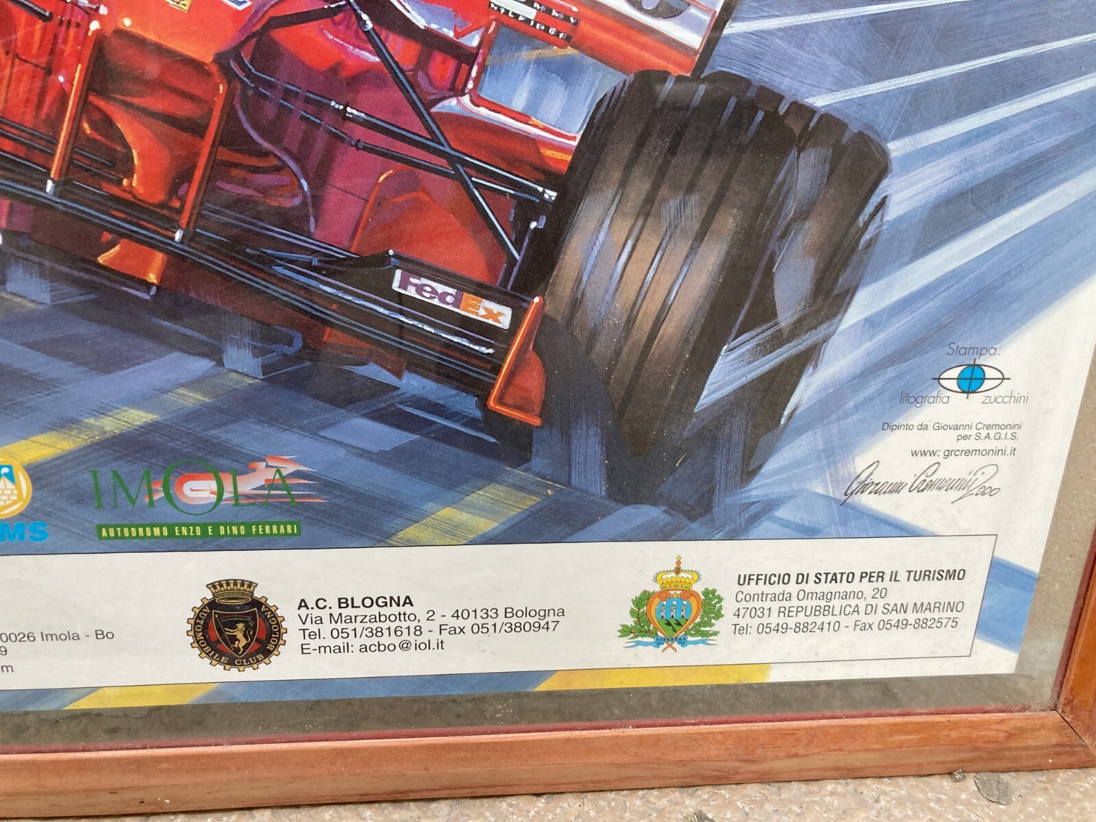 Automobilismo, Auto Da Corsa, Gran Premio Ferrari San Marino, Grande Manifesto
