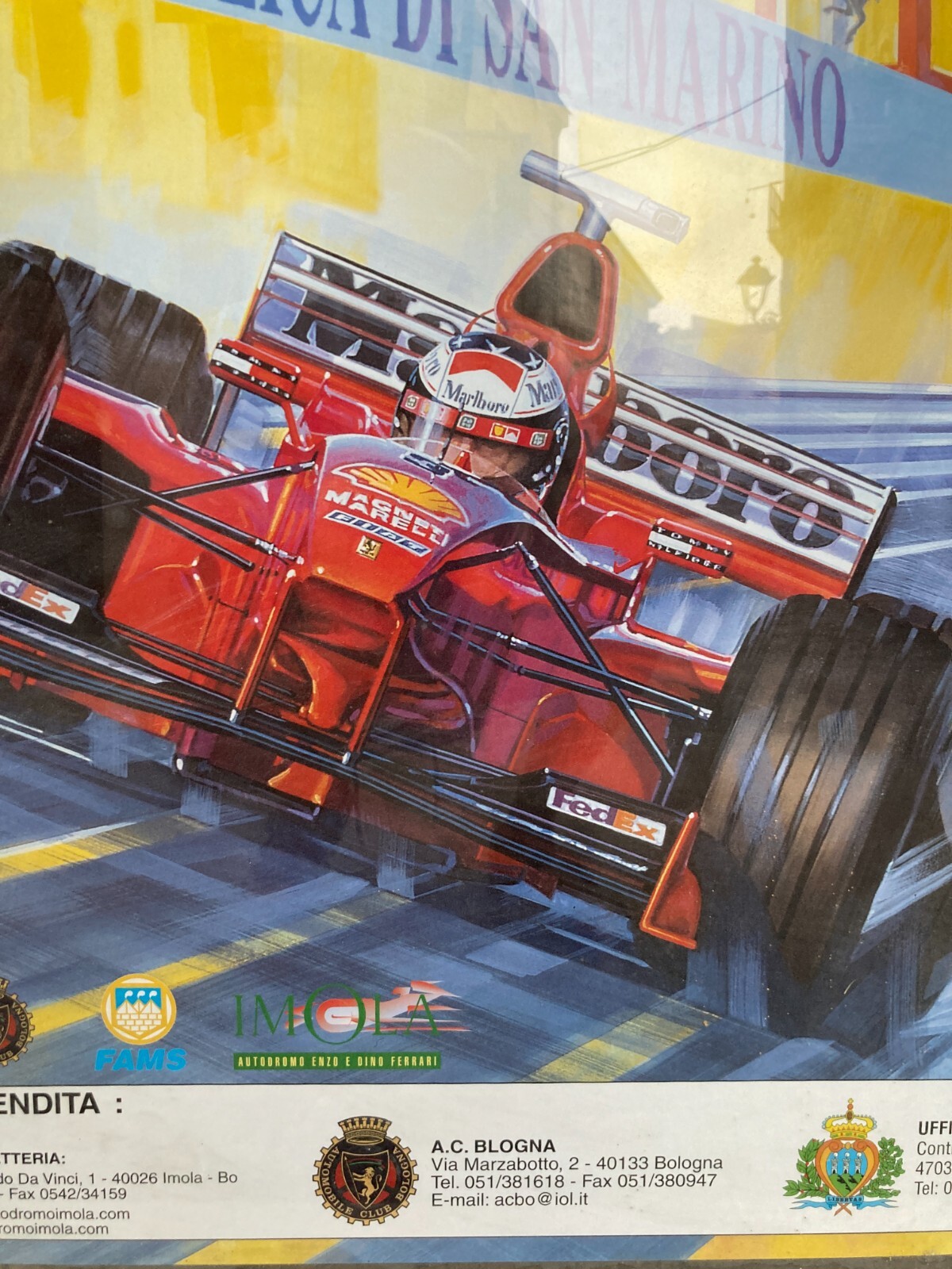 Automobilismo, Auto Da Corsa, Gran Premio Ferrari San Marino, Grande Manifesto