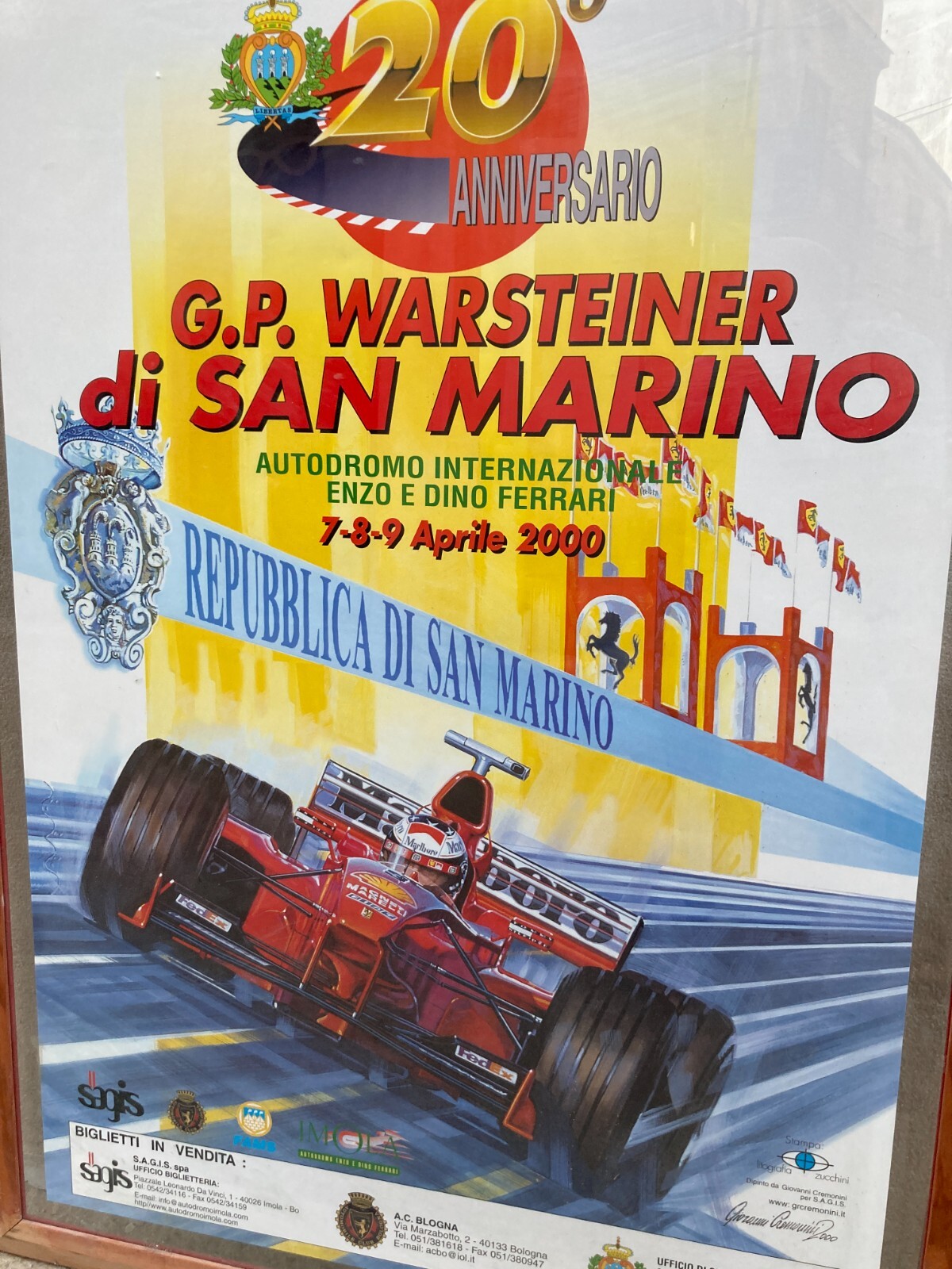 Automobilismo, Auto Da Corsa, Gran Premio Ferrari San Marino, Grande Manifesto