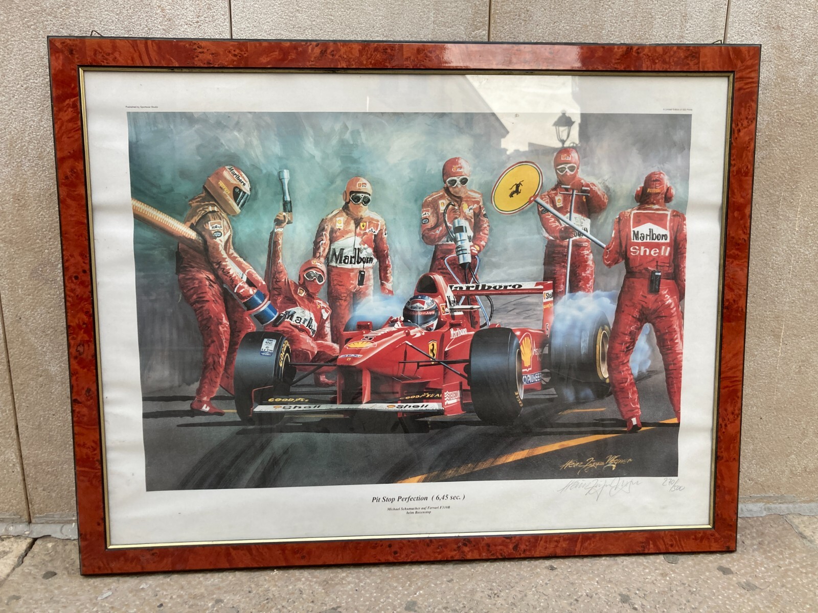 Michael Schumacher Su Ferrari F 310 B, Manifesto Di Heinz Wagner