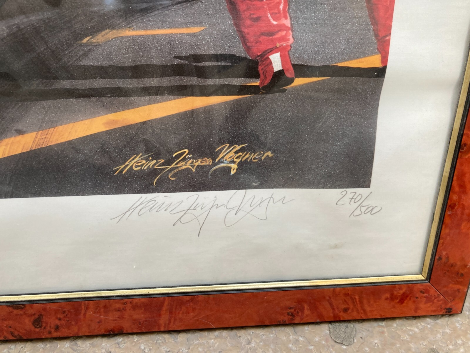 Michael Schumacher Su Ferrari F 310 B, Manifesto Di Heinz Wagner