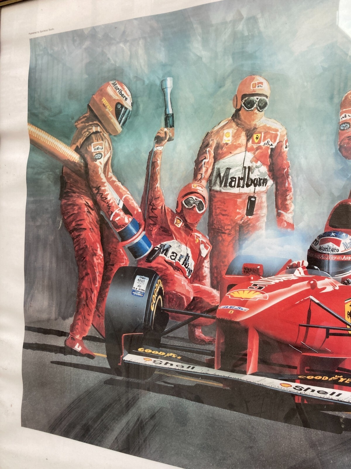 Michael Schumacher Su Ferrari F 310 B, Manifesto Di Heinz Wagner
