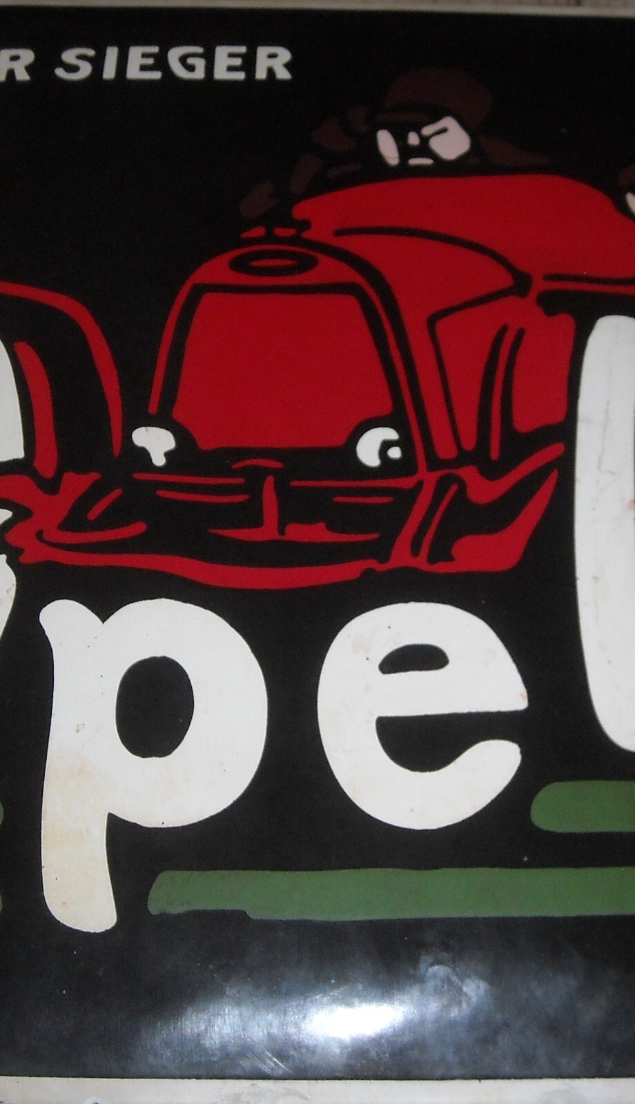 Der Sieger Opel: Targa Pubblicitaria d'Epoca In Latta Smaltata