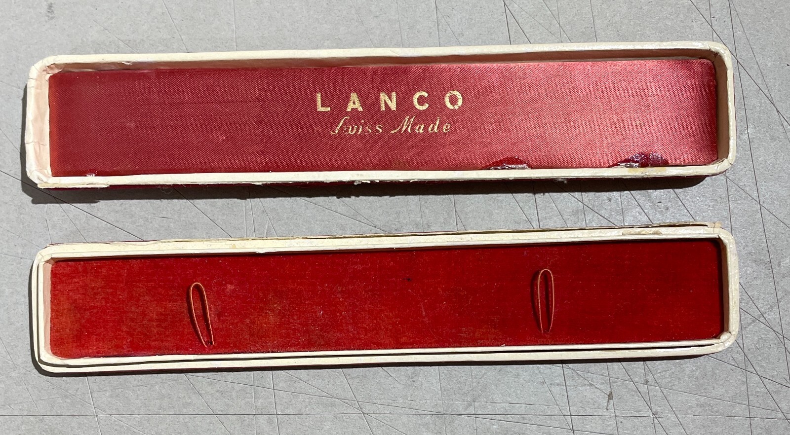 Astuccio Per Orologio Marcato Lanco, Da Collezione E Pubblicitario