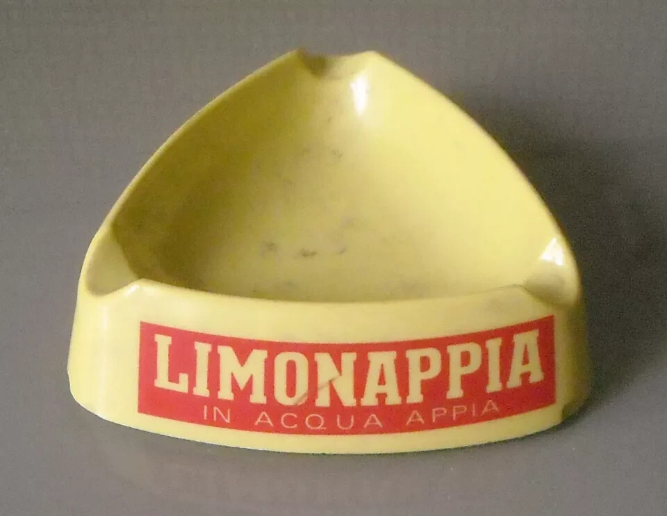 Appia   Acqua Minerale, Limonappia E Appia Cola: Posacenere Pubblicitario d'Epoca