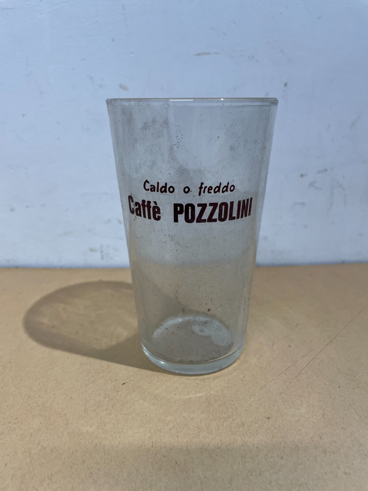 Bar, Caffetteria, Caffè Pozzolini. Bicchiere Pubblicitario Da Collezione d'Epoca.