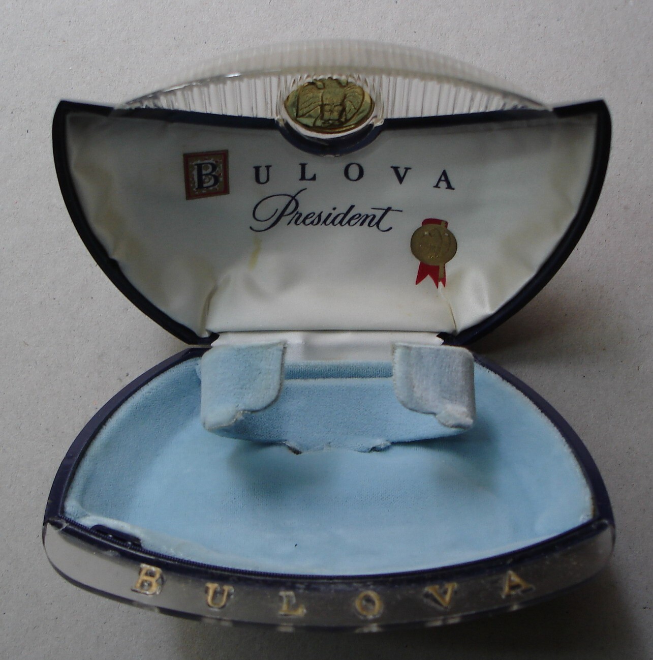 Astuccio d'Epoca Bulova President   Design Spaziale Anni '50