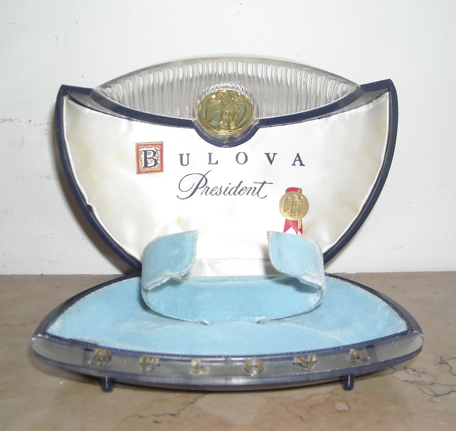 Astuccio d'Epoca Bulova President   Design Spaziale Anni '50