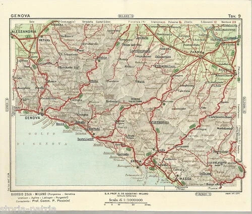 Liguria, La Spezia, Genova: Cartografia Locale E Pubblicità Farmaceutica Zoja   Lattogen