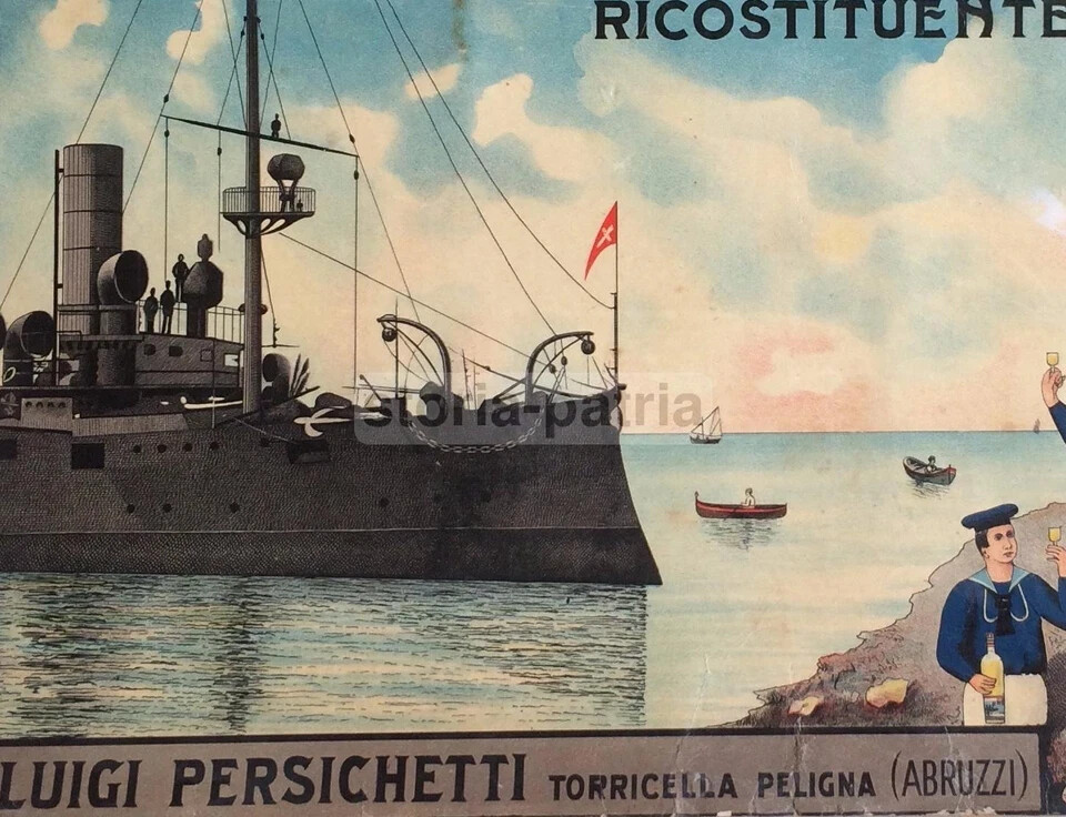 Liquore Nave   Pannello Pubblicitario Artistico Della Ditta Luigi Persichetti