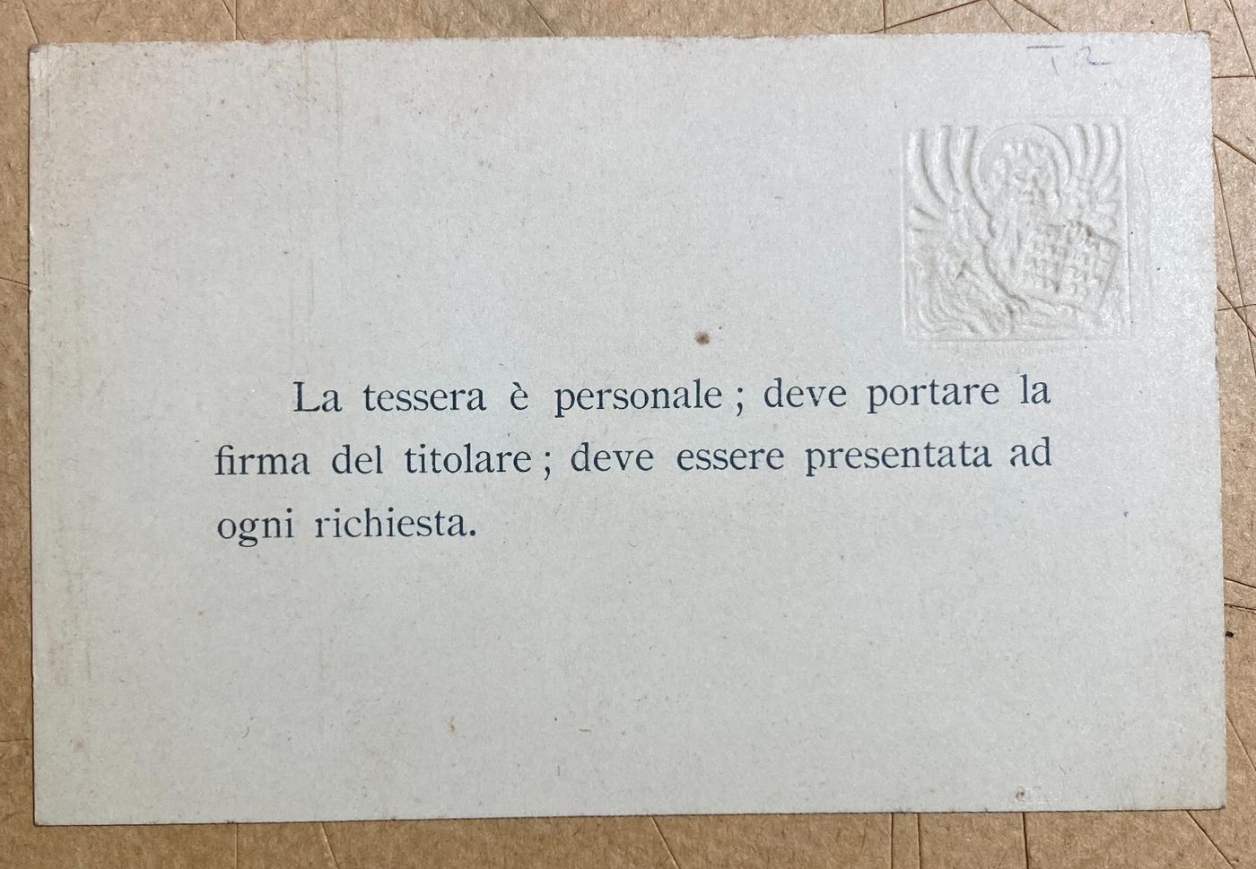 1895 Prima Esposizione Internazionale d'Arte Di Venezia: Tessera Di Abbonamento Anna Mutinelli