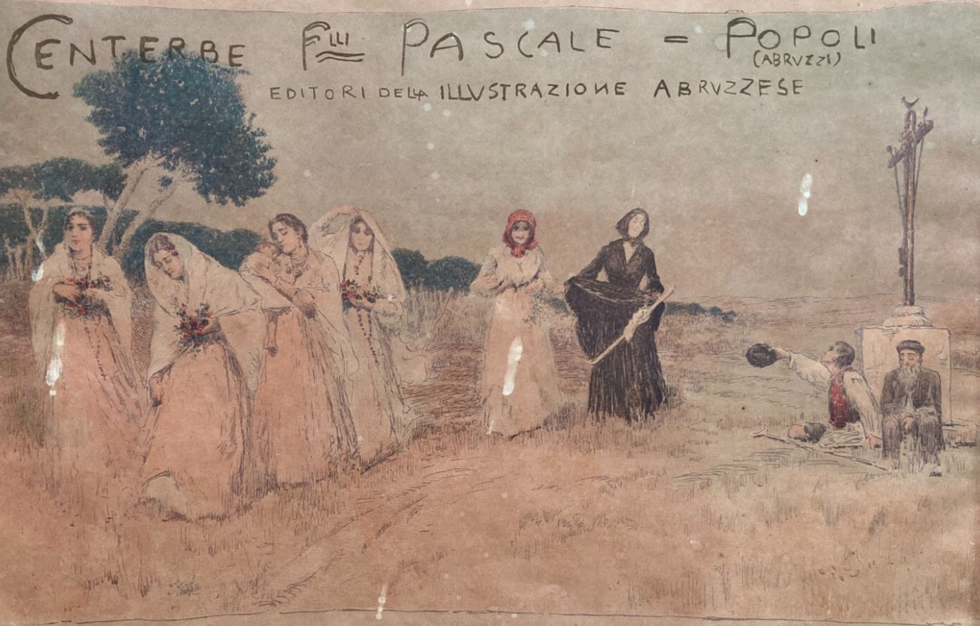 Abruzzo, Popoli: Arte Pubblicitaria d'Epoca Centerbe Pascale   Basilio Cascella