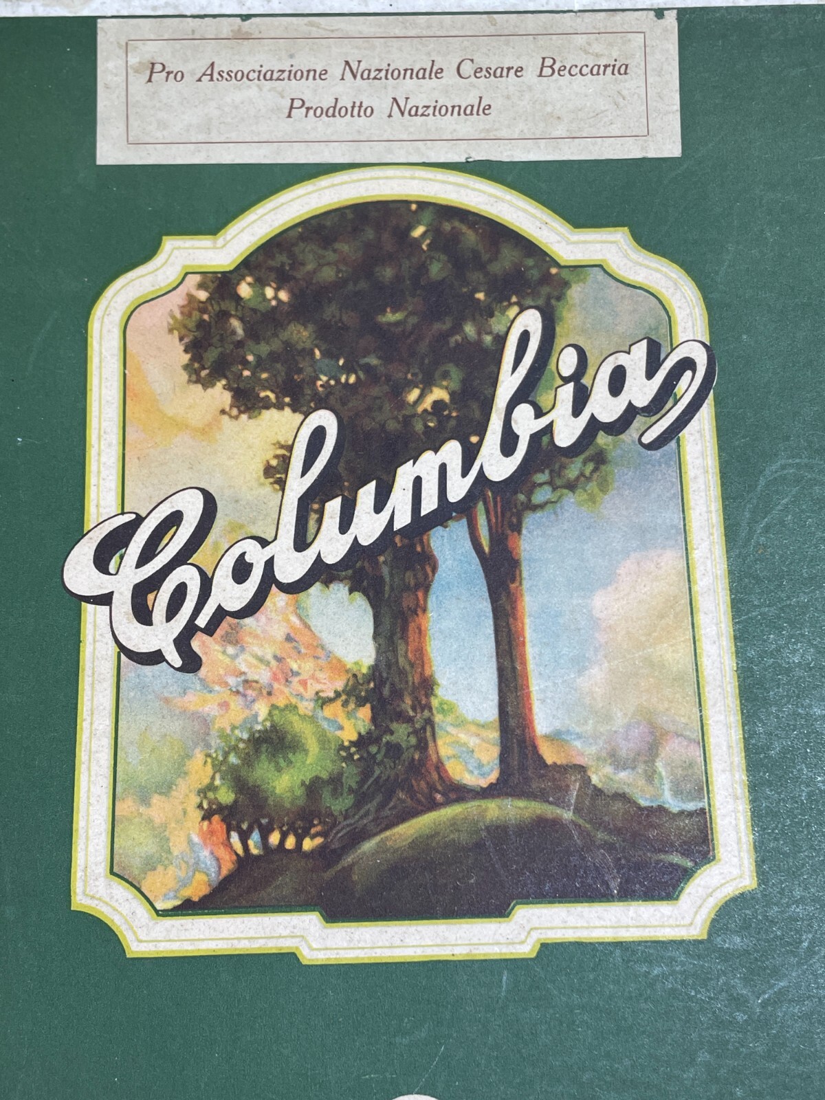 Pubblicitaria Da Collezione Columbia, Milano: Carta Carbone E Scrittura In Cartone