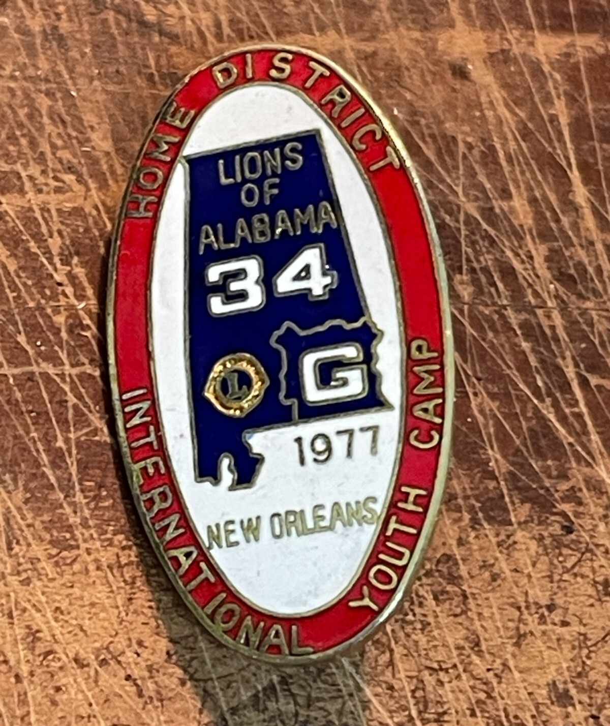 Lions Of Alabama   New Orleans   1977   Spilla Da Collezione Decorativa Policroma