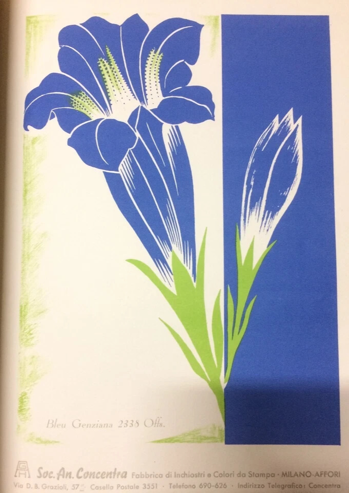 Grafica Pubblicitaria Colori Inchiostri Concentra Milano Affori, 1940 Circa
