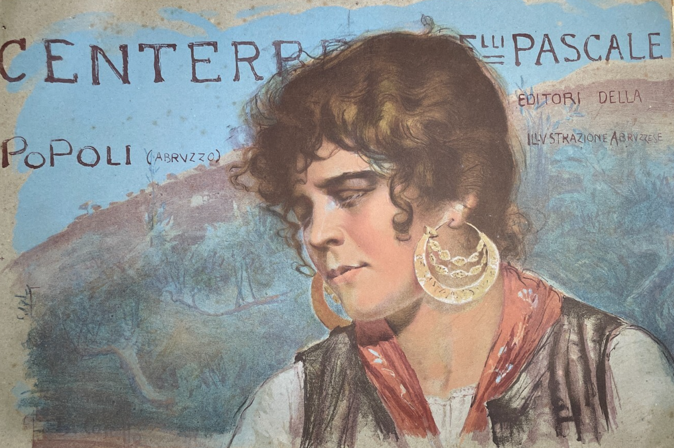 Abruzzo, Popoli: Arte Di Basilio Cascella, Pubblicitaria d'Epoca Centerbe Pascale