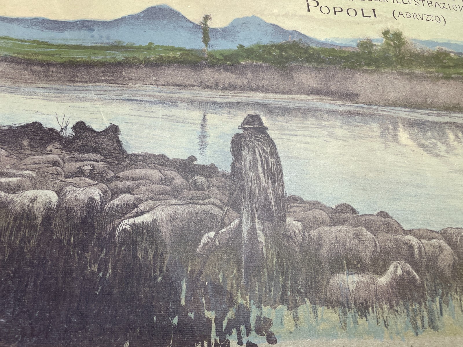 Abruzzo, Popoli: Arte Antica Pubblicitaria, Centerbe Pascale, Veduta Pastorale