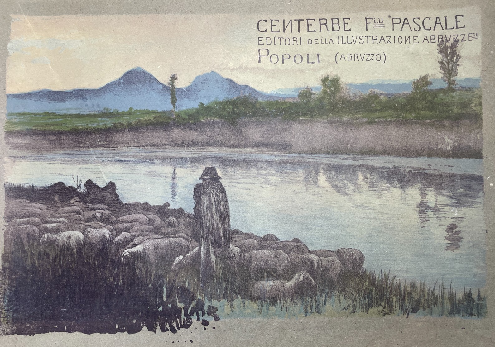 Abruzzo, Popoli: Arte Antica Pubblicitaria, Centerbe Pascale, Veduta Pastorale