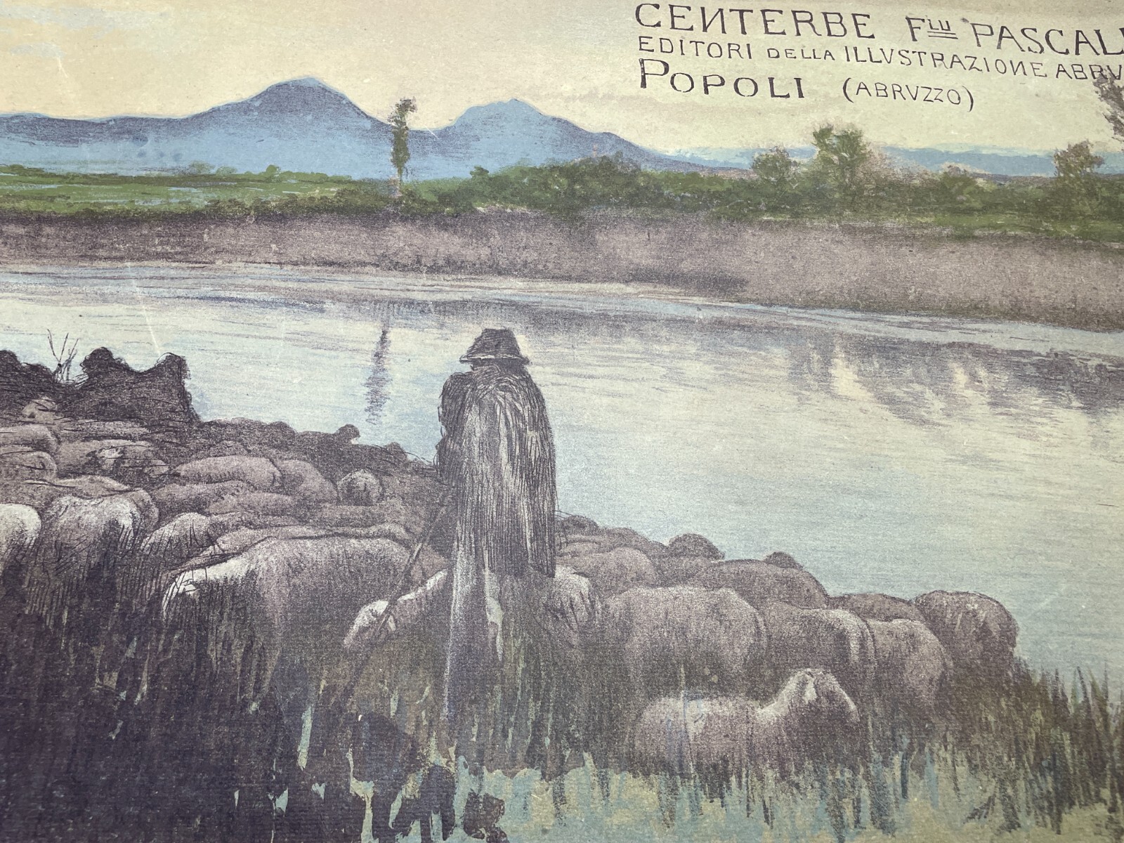 Abruzzo, Popoli: Arte Antica Pubblicitaria, Centerbe Pascale, Veduta Pastorale