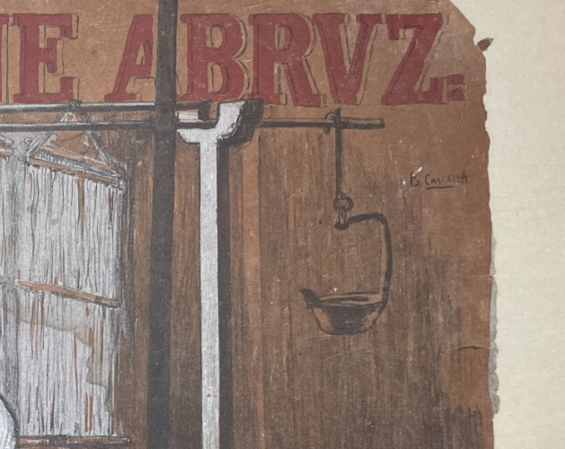 Abruzzo: Arte, Folklore, Antichi Mestieri. Tessitrice   Artista Basilio Cascella