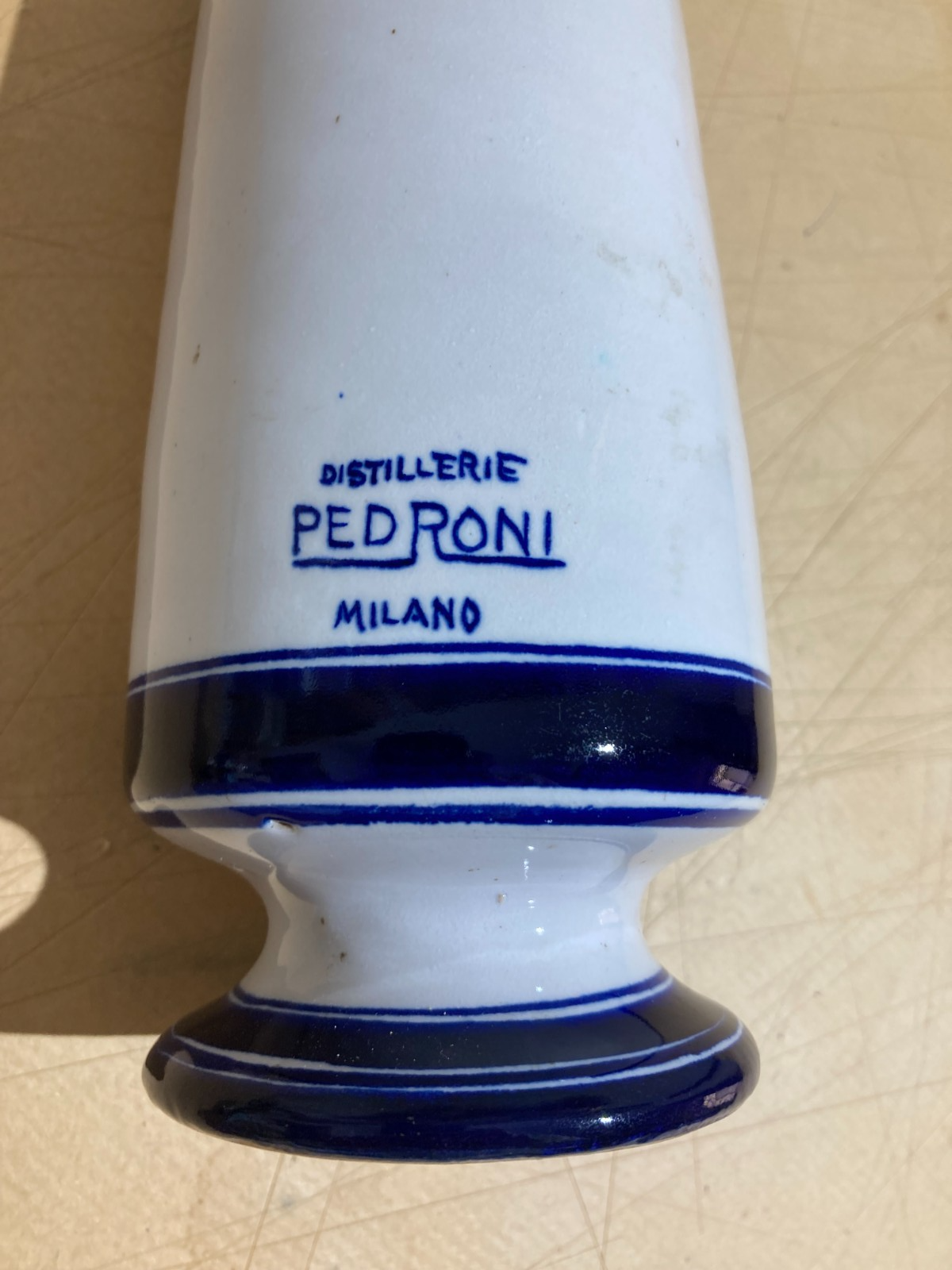 Liquori Distillerie Pedroni, Milano   Bottiglia In Ceramica Pubblicitaria, Faenza