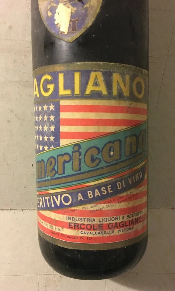 Vino, Enologia, Liquori: Amaro Americano Gagliano, Cavalcaselle, Pubblicitaria
