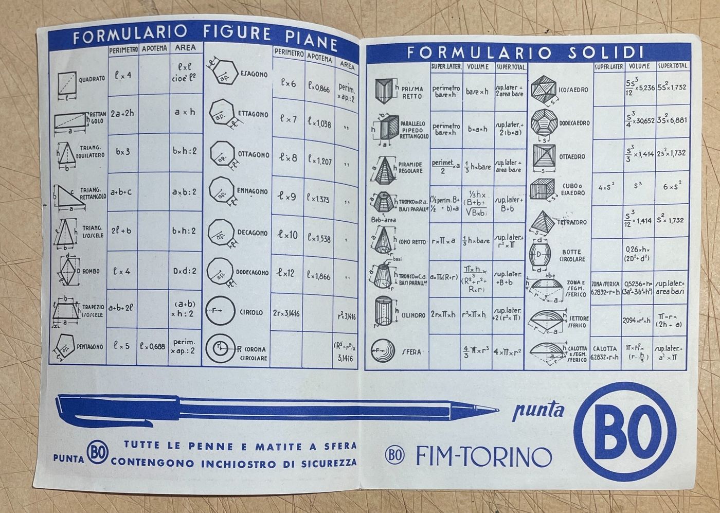 Disegno, Belle Arti, Scrittura: Depliant Pubblicitario Fim Torino   Bo   Colombo