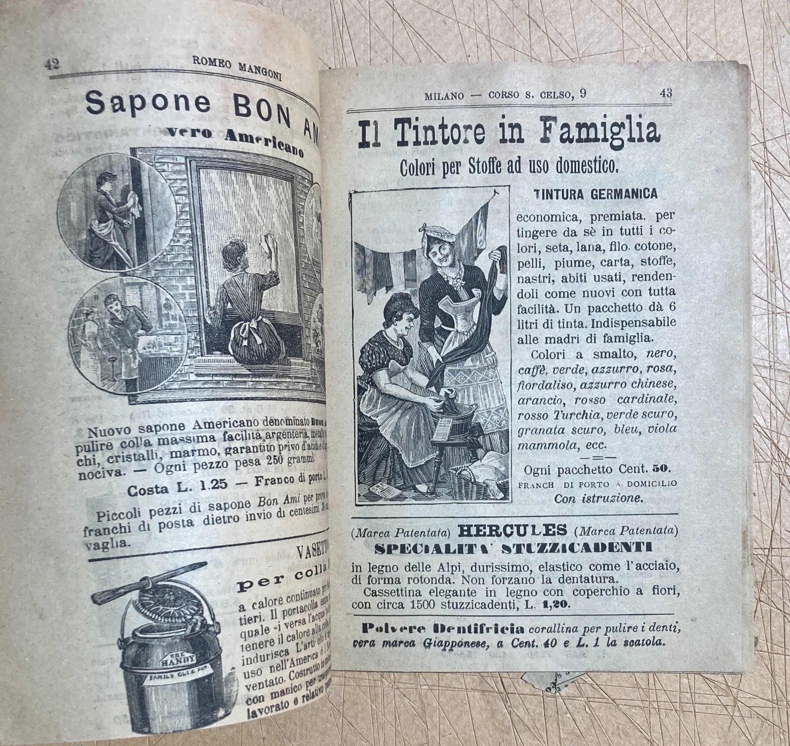 Antico Catalogo Illustrato Mangoni: Casalinghi, Attrezzi, Agraria, Giochi E Orologi