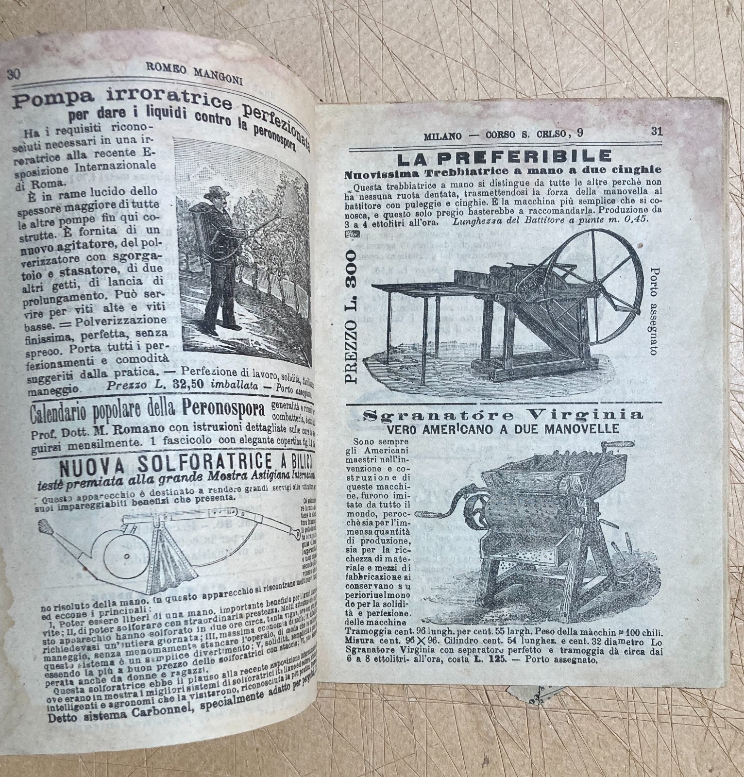 Antico Catalogo Illustrato Mangoni: Casalinghi, Attrezzi, Agraria, Giochi E Orologi
