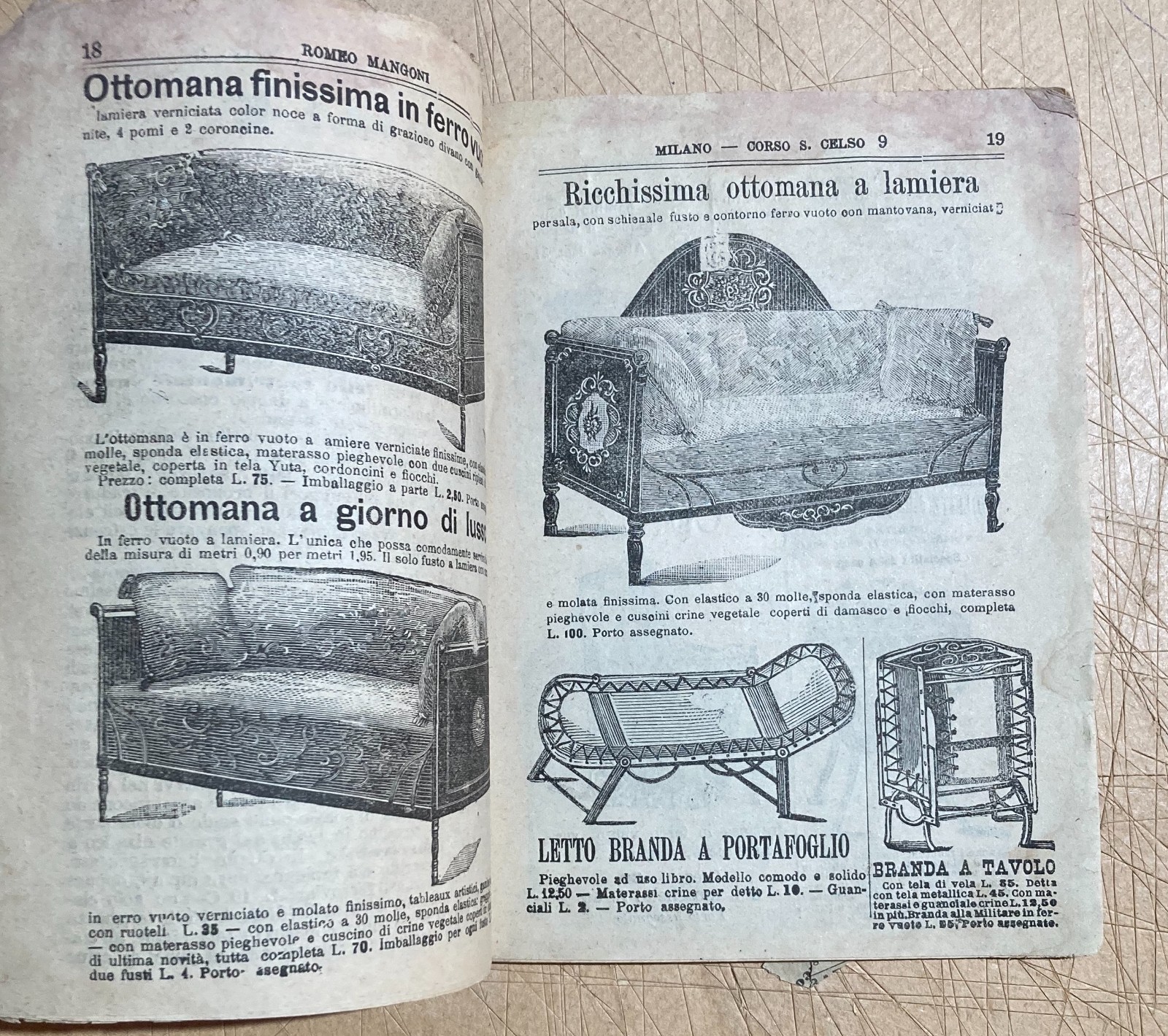 Antico Catalogo Illustrato Mangoni: Casalinghi, Attrezzi, Agraria, Giochi E Orologi