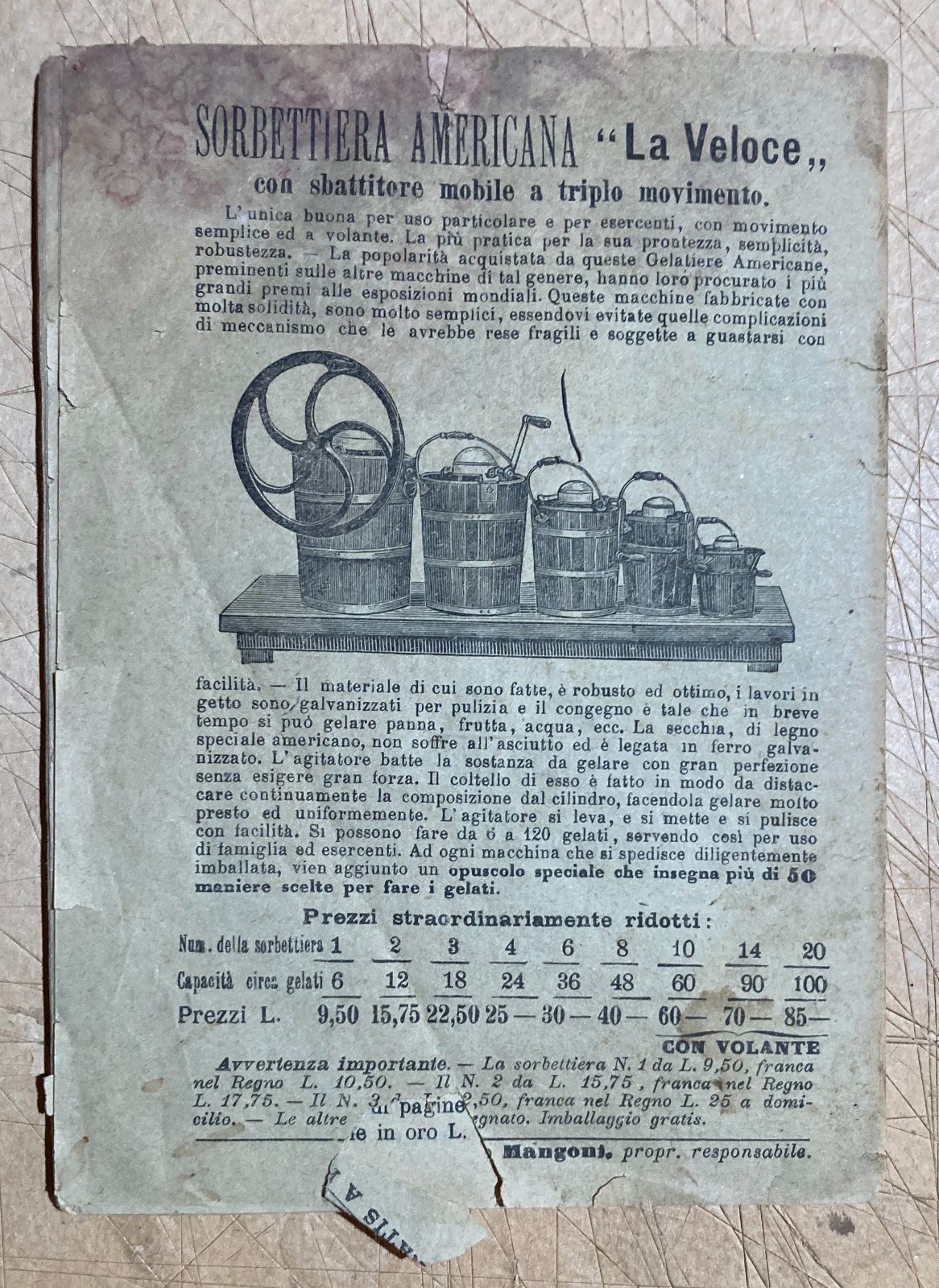Antico Catalogo Illustrato Mangoni: Casalinghi, Attrezzi, Agraria, Giochi E Orologi
