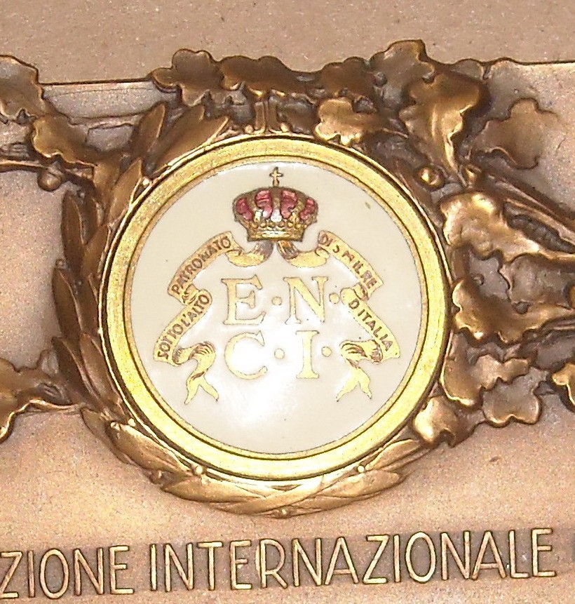 Placca Metallica Esposizione Internazionale Canina Roma 1940, Enci Con Smalti Sabaudi