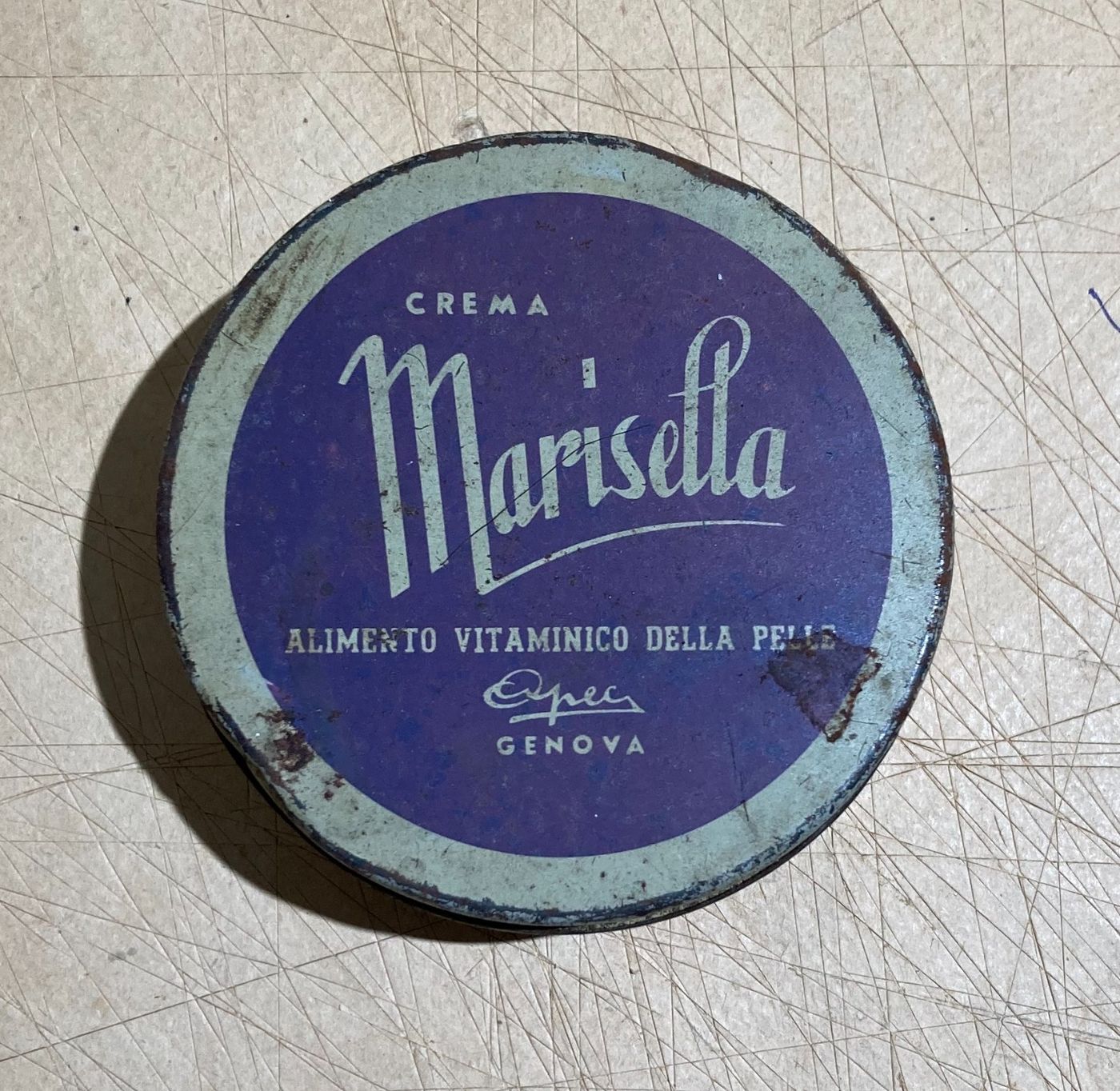 Genova   Astuccio Pubblicitario d'Epoca   Marisella   Crema Per Pelle