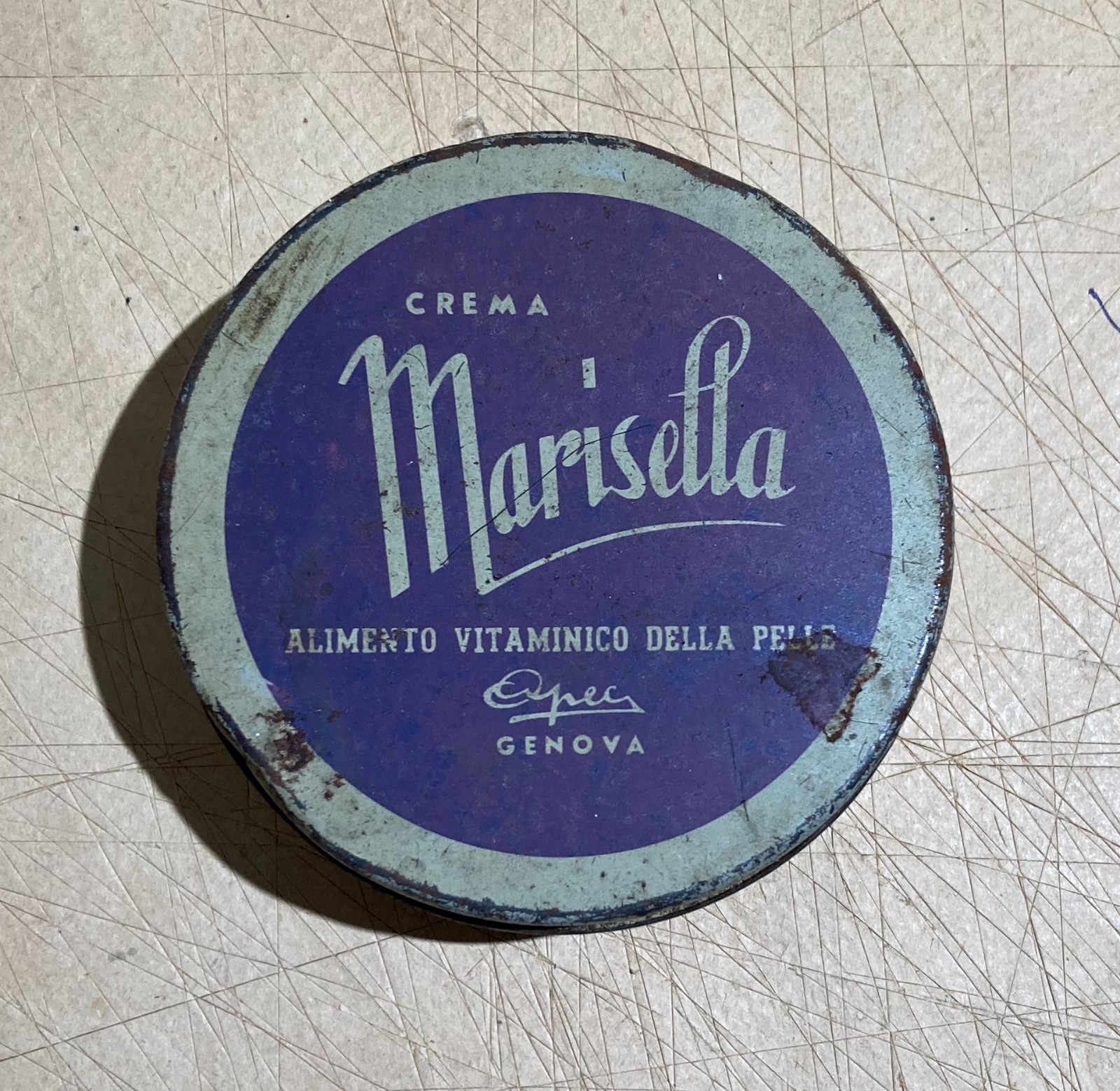Genova   Astuccio Pubblicitario d'Epoca   Marisella   Crema Per Pelle