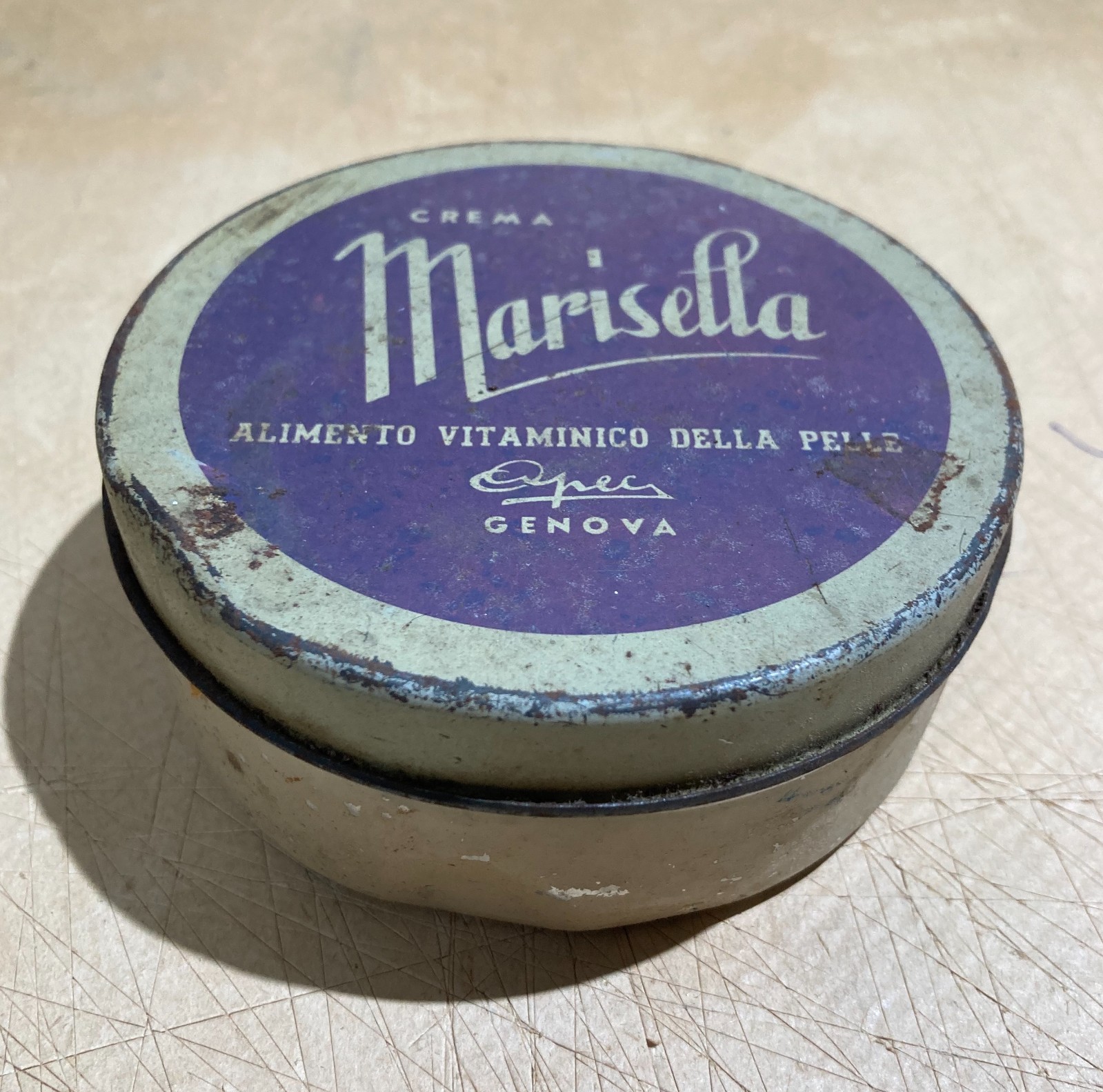 Genova   Astuccio Pubblicitario d'Epoca   Marisella   Crema Per Pelle
