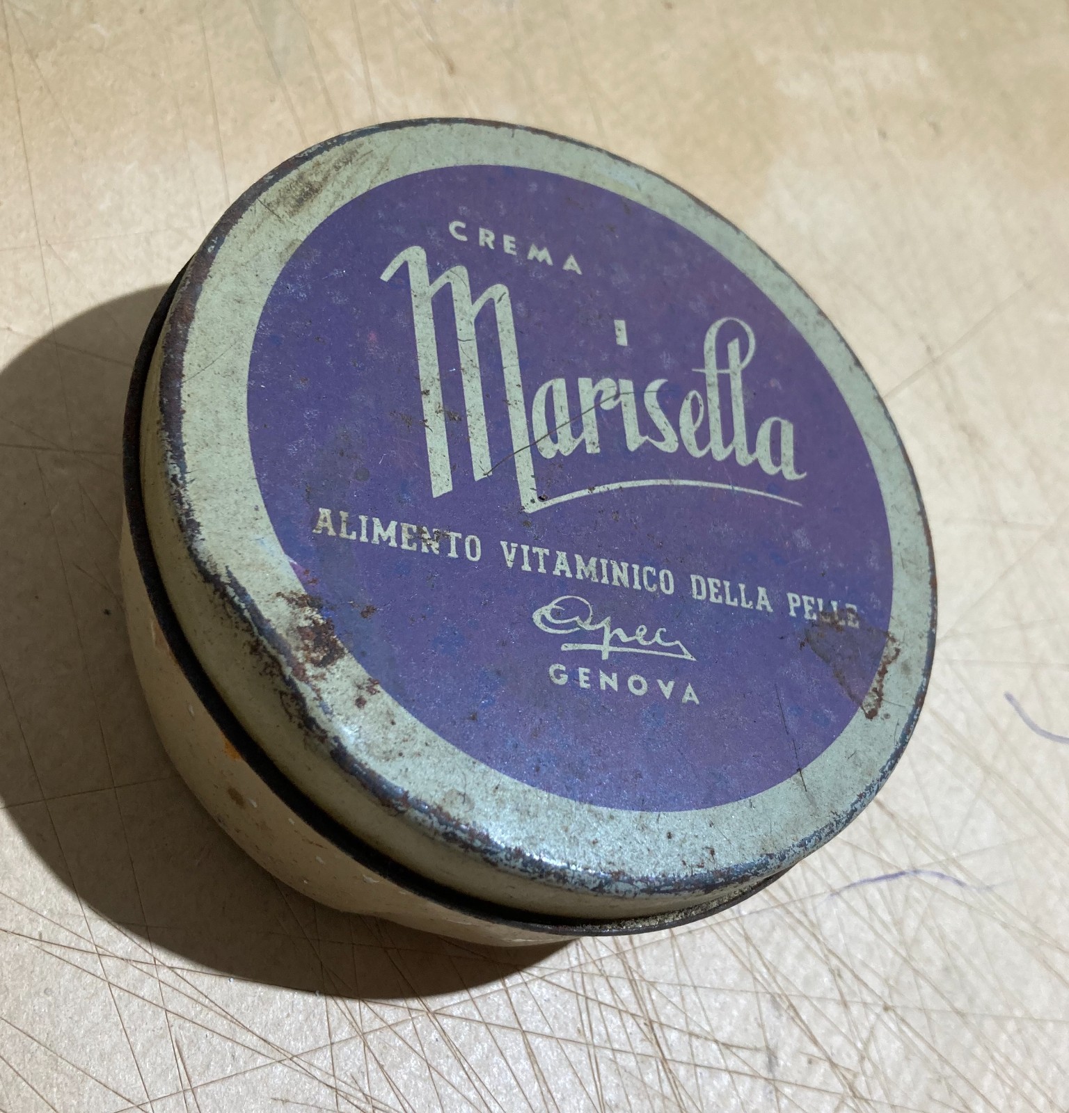 Genova   Astuccio Pubblicitario d'Epoca   Marisella   Crema Per Pelle