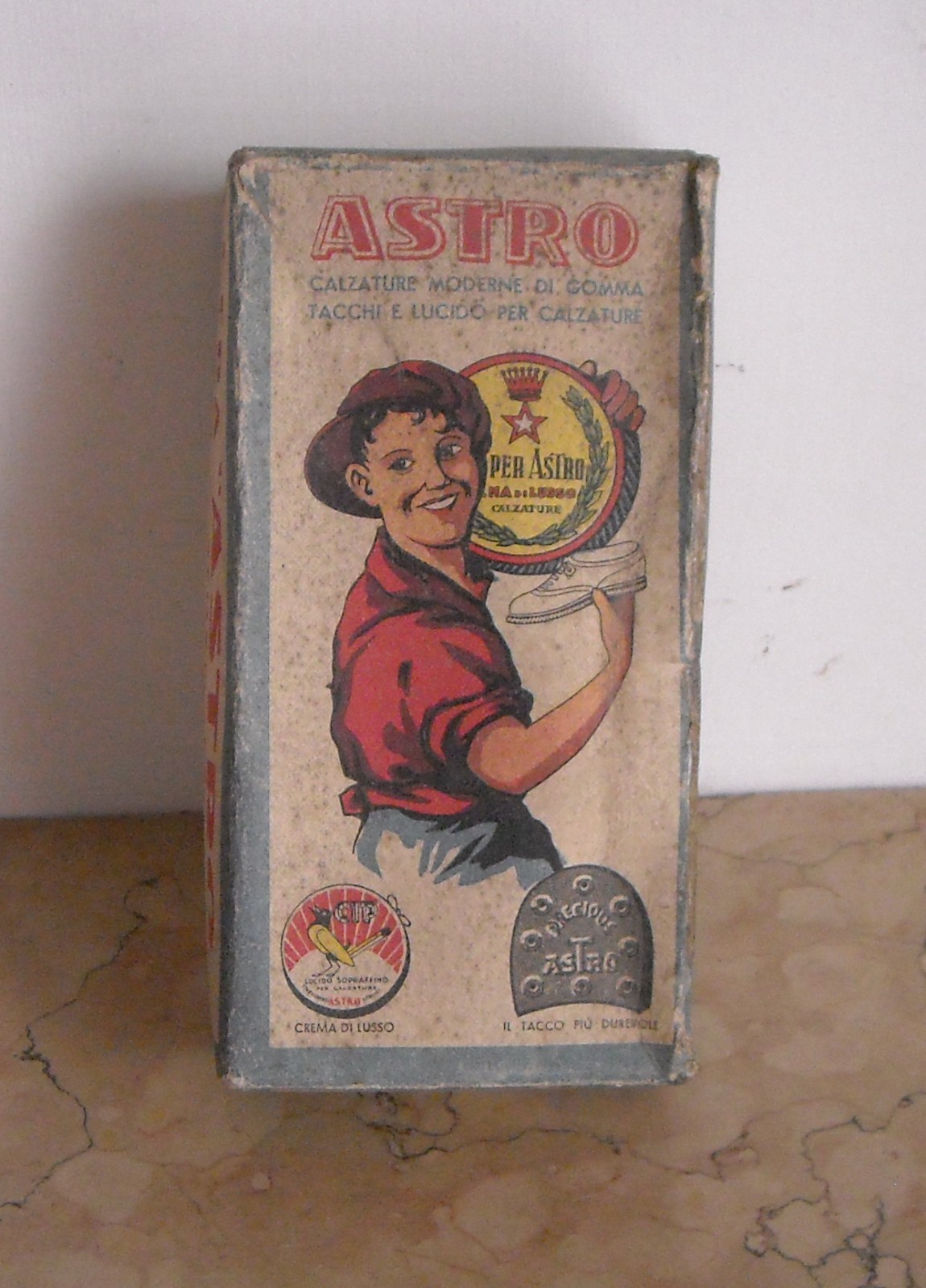 Scatola Pubblicitaria Astro, Lucido Per Scarpe E Prodotti Per Calzature