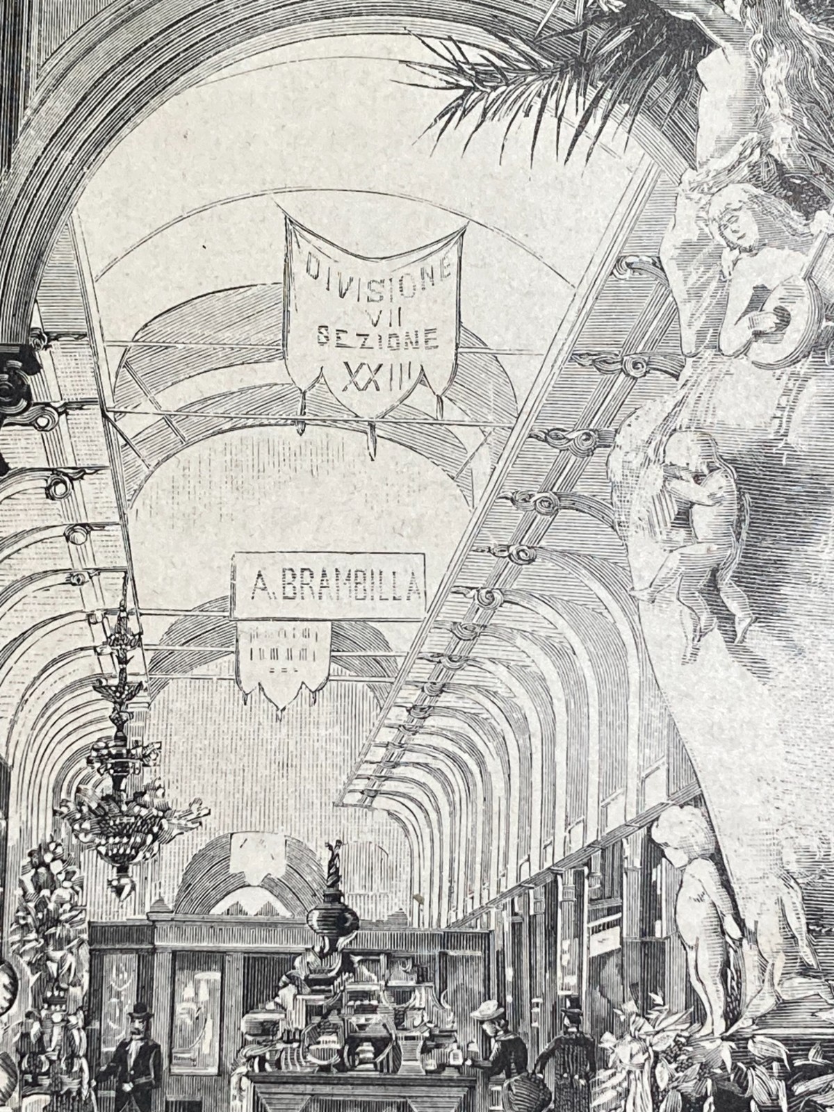 Esposizione Di Torino 1884: Padiglione Della Ceramica E Pubblicità Brambilla