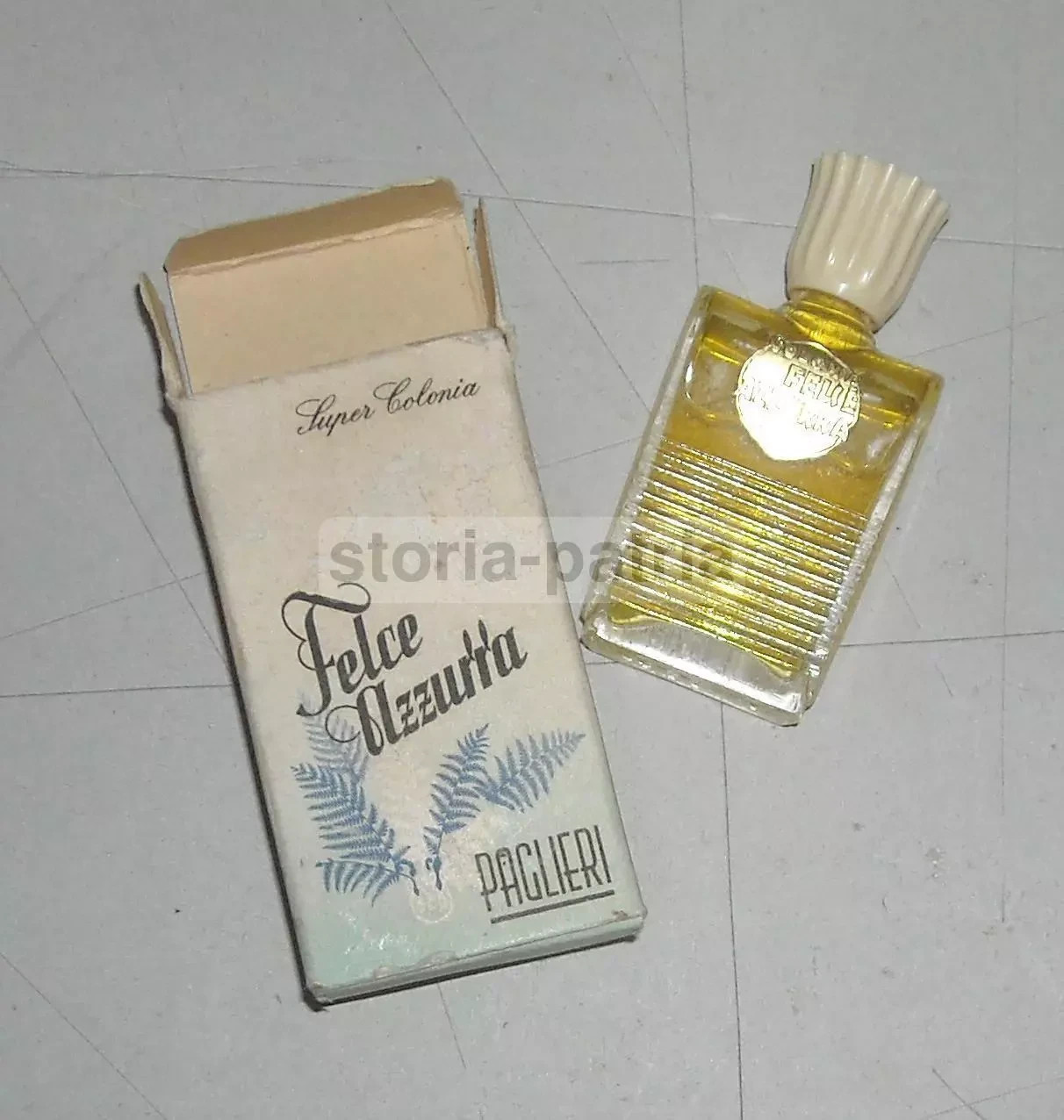 Profumeria d'Epoca: Super Colonia Paglieri, Bottiglina E Astuccio