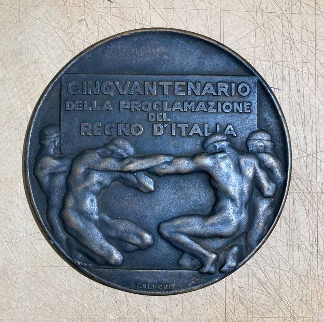 Lavoro Nei Campi: Aratura E Agricoltura. Placca Celebrativa Di Morbiducci E Colucci