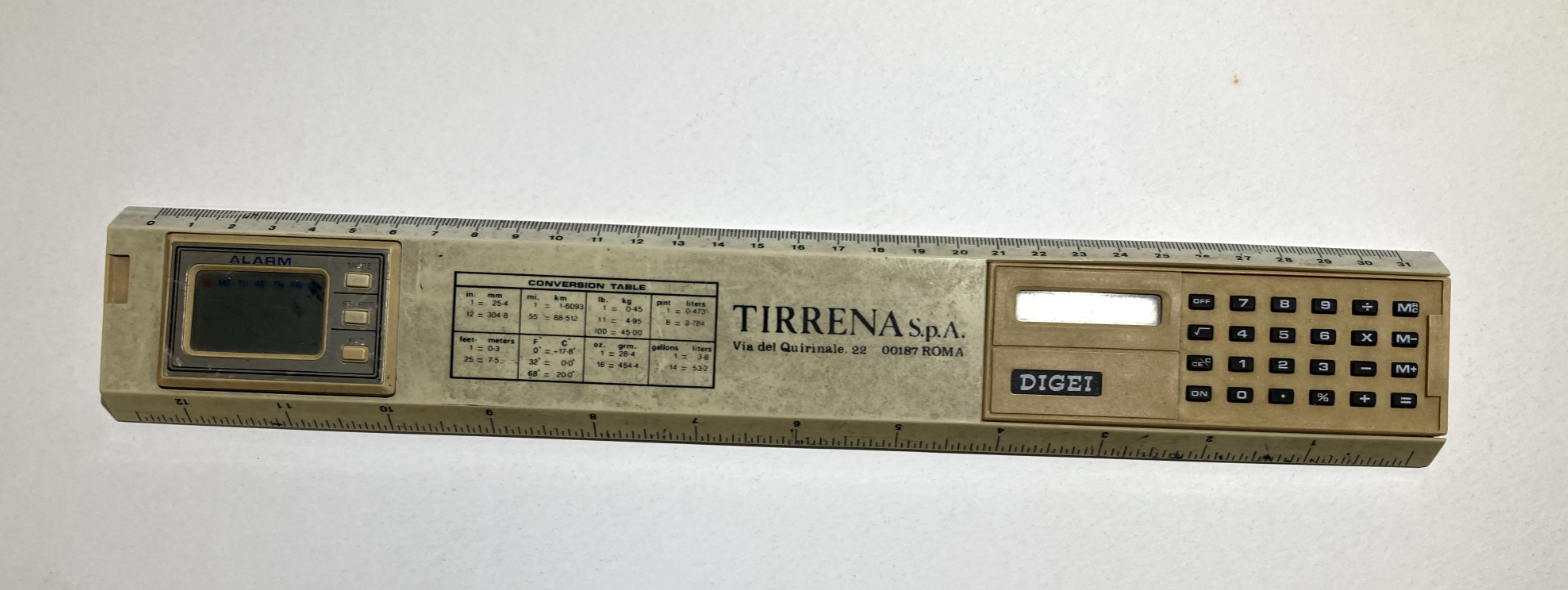Roma   Società Tirrena   Strumento Di Misura   Righello Pubblicitario