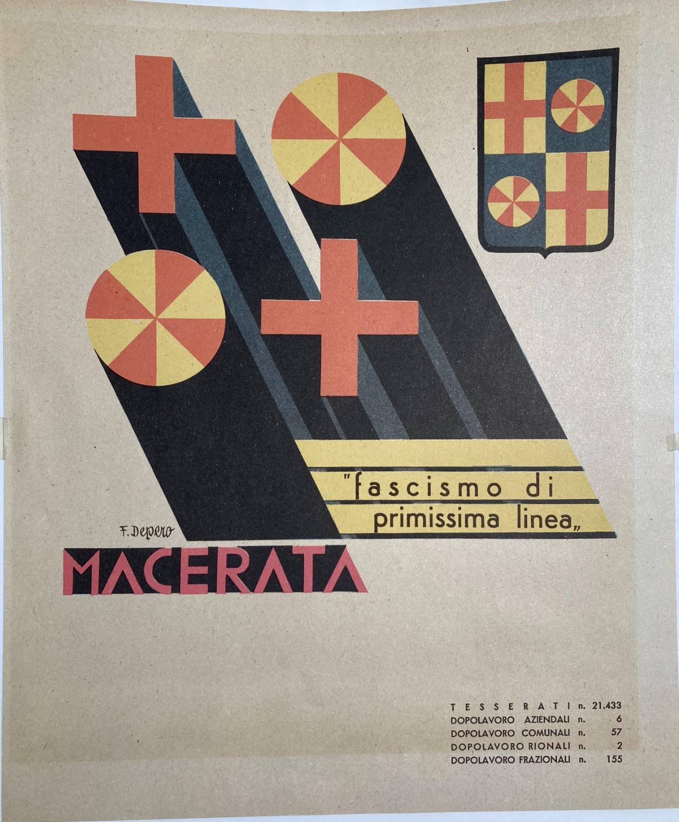 Marche, Macerata, Futurismo E Fascismo: Grafica Pubblicitaria Futurista Di Fortunato Depero, Anni '30
