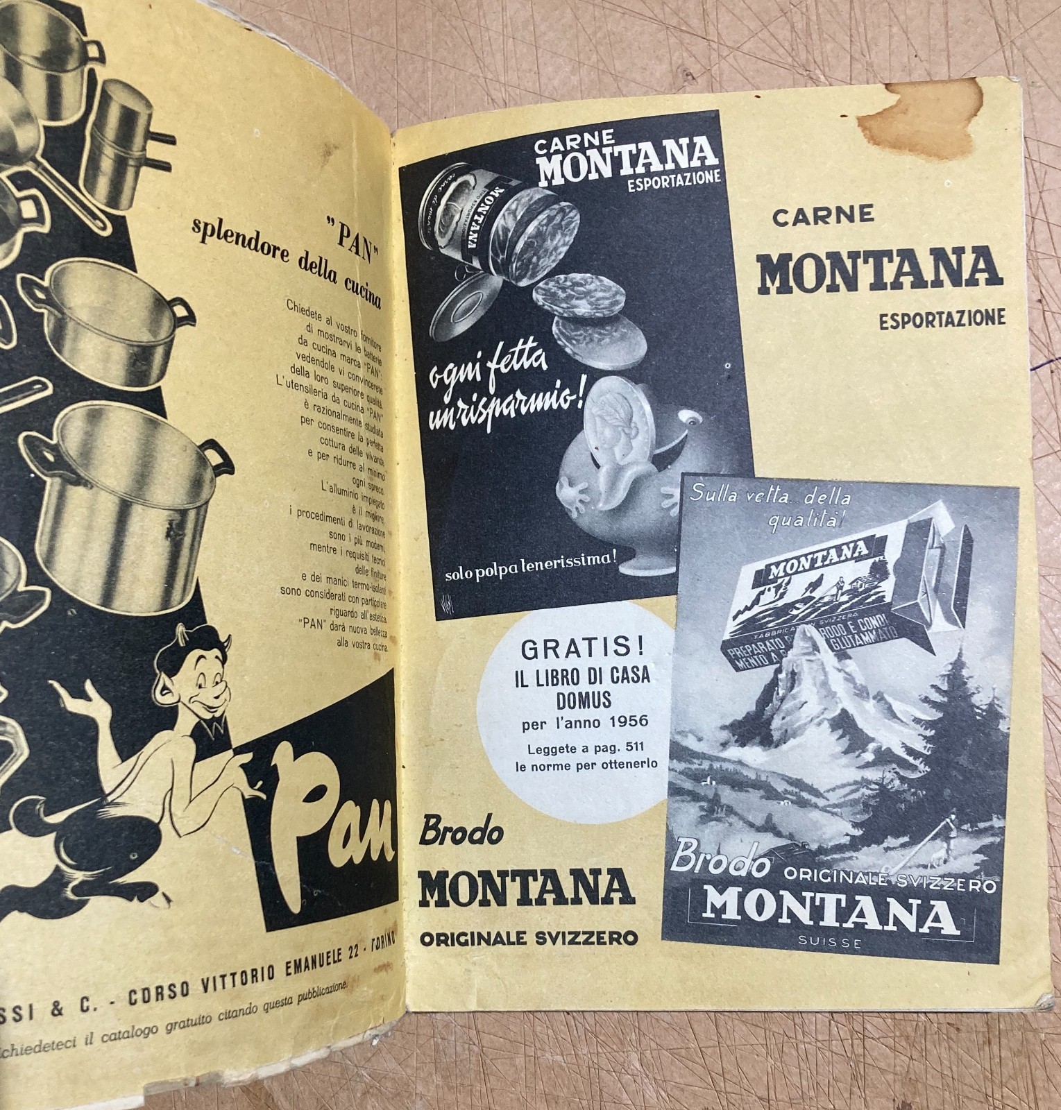 Libro Di Casa 1955: Agenda Di Casa, Cucina E Pubblicità Illustrata Da Gruau