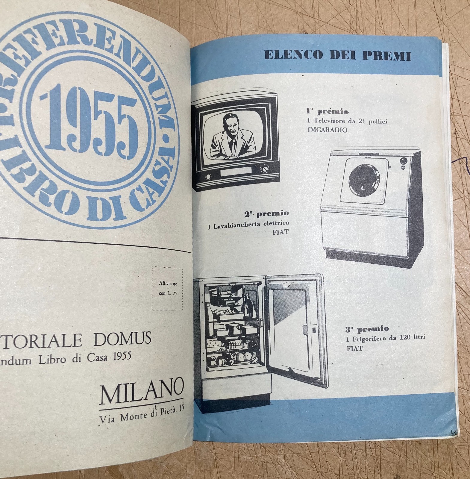 Libro Di Casa 1955: Agenda Di Casa, Cucina E Pubblicità Illustrata Da Gruau