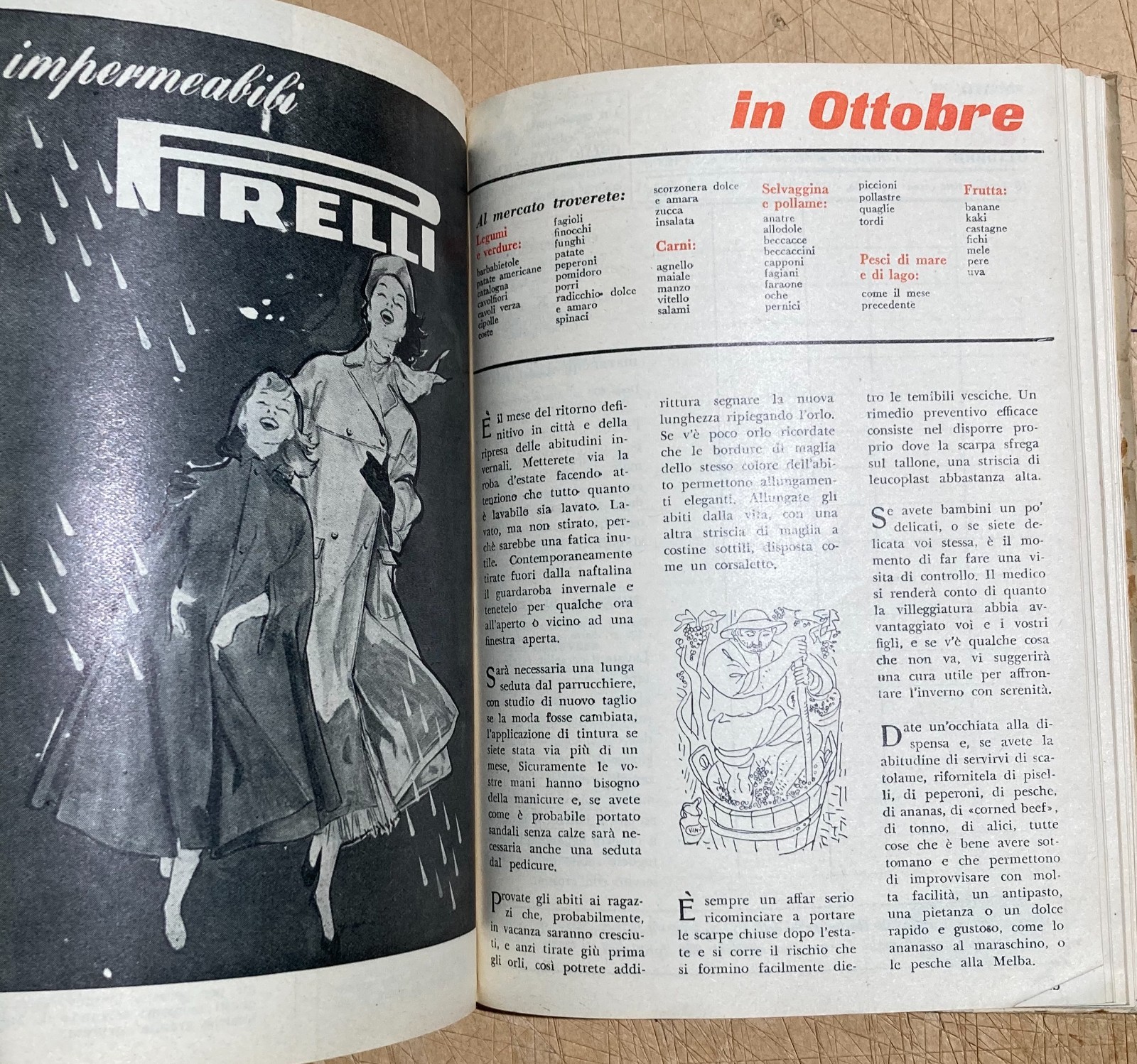 Libro Di Casa 1955: Agenda Di Casa, Cucina E Pubblicità Illustrata Da Gruau
