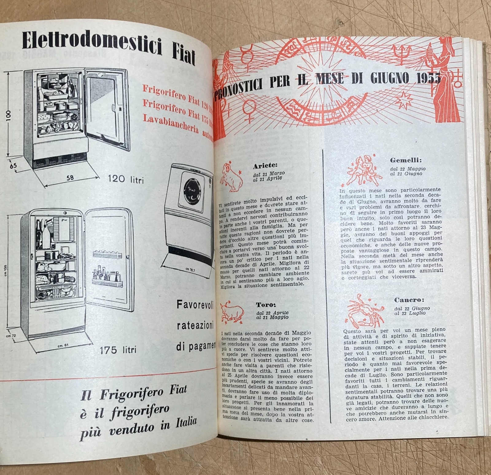 Libro Di Casa 1955: Agenda Di Casa, Cucina E Pubblicità Illustrata Da Gruau