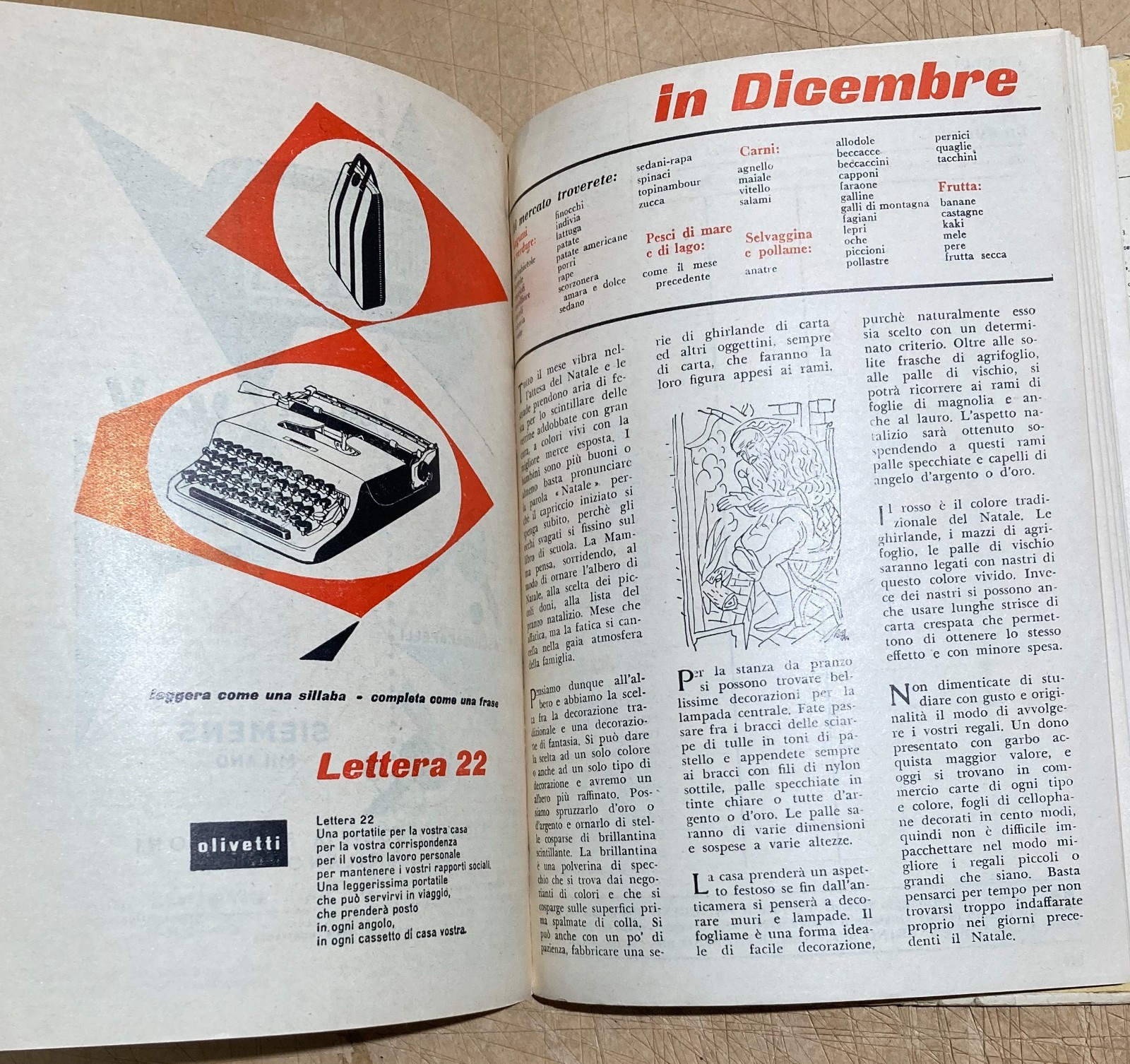 Libro Di Casa 1955: Agenda Di Casa, Cucina E Pubblicità Illustrata Da Gruau
