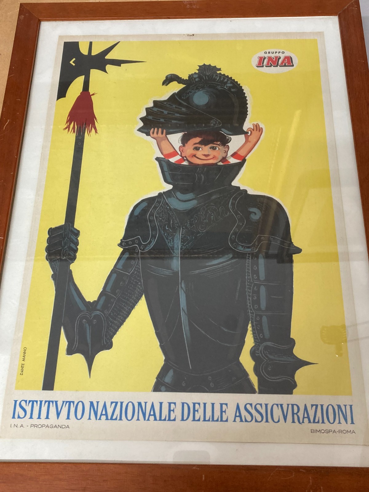 Assicurazioni INA: Previdenza E Famiglia. Stampa Pubblicitaria Di Dante Manno