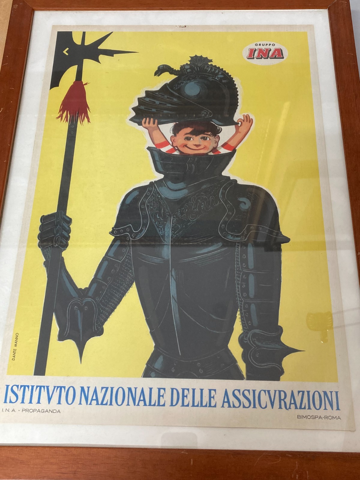 Assicurazioni INA: Previdenza E Famiglia. Stampa Pubblicitaria Di Dante Manno